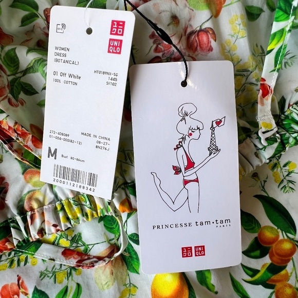 NWT - Uniqlo Princess Tam Tam cotton strapless mini dress - Picture 8 of 10